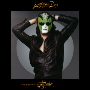 The Joker album cover with Steve Miller wearing a leather jacket and a Joker mask on his face